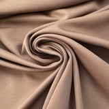 1970’s Chocolate Pudding Brown Polyester Double Knit Fabric (A8)