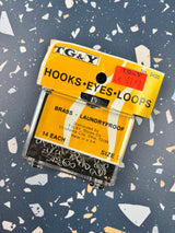1970's TG&Y Hook & Eye Closures - Silver Tone - Size 3 - NOS