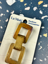 1970’s La Mode Gold tone Hook Belt Buckle