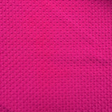 1970’s Fuschia/Red Raised "Waffle" Knit Double Knit Polyester Fabric (C1)