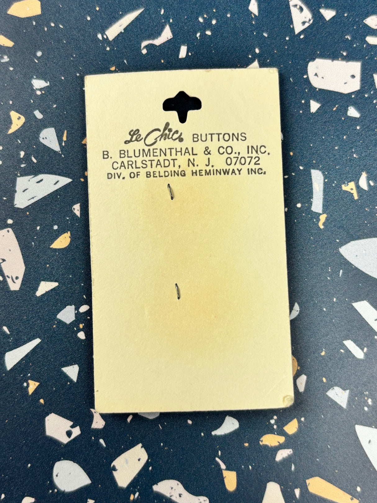 1970’s Le Chic Tan Matte Plastic Buttons - Set of 2 - 7/8” - on card