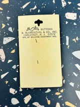 1970’s Le Chic Tan Matte Plastic Buttons - Set of 2 - 7/8” - on card