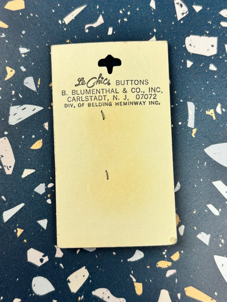 1970’s Le Chic Tan Matte Plastic Buttons - Set of 2 - 7/8” - on card