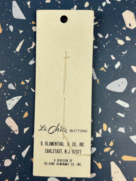 1980’s Le Chic White Pearlescent Buttons - Set of 3 - 7/8” - on card