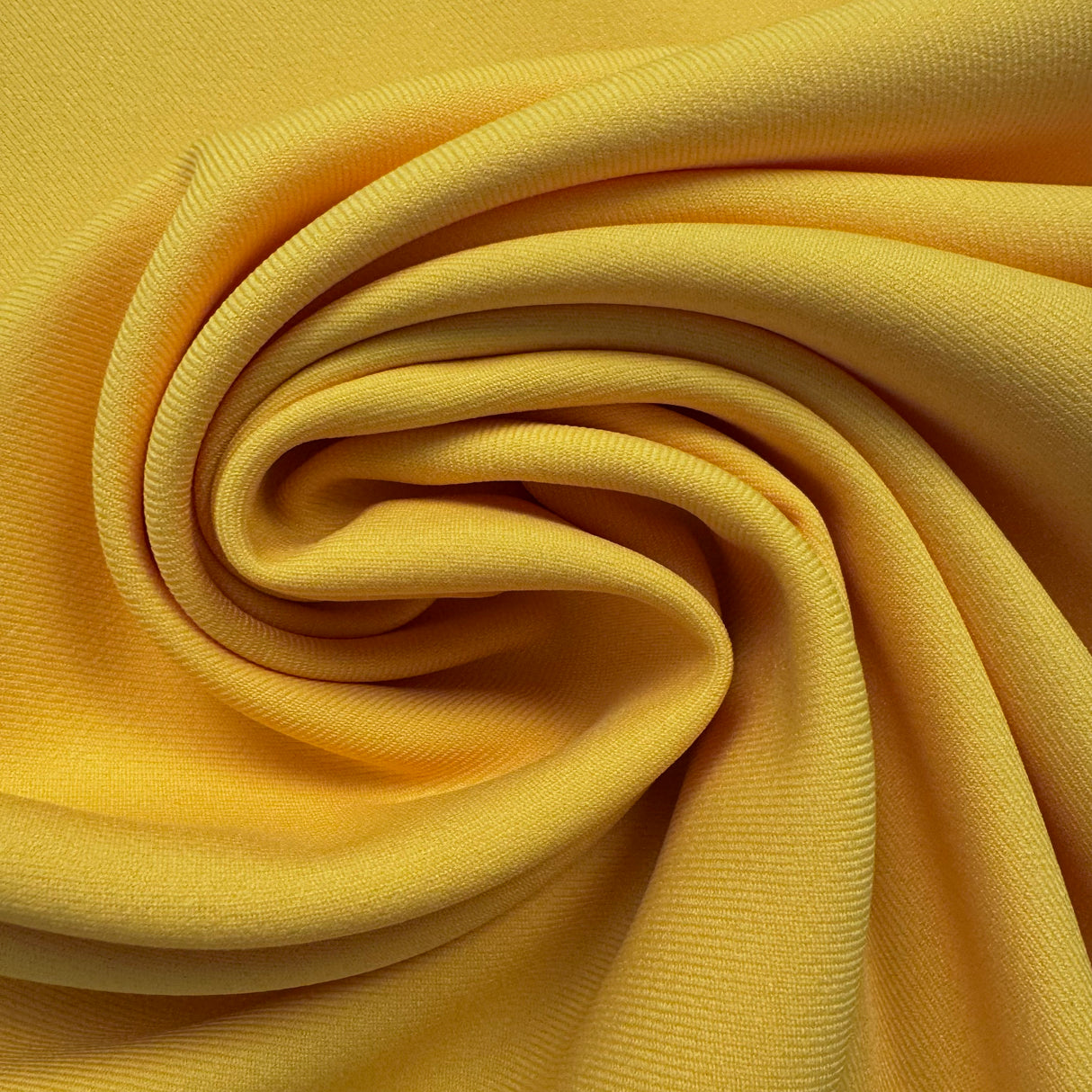 1970's Nassau Golden Yellow Texturized Dacron Polyester Fabric by Burlington Klopman (C6)- BTY