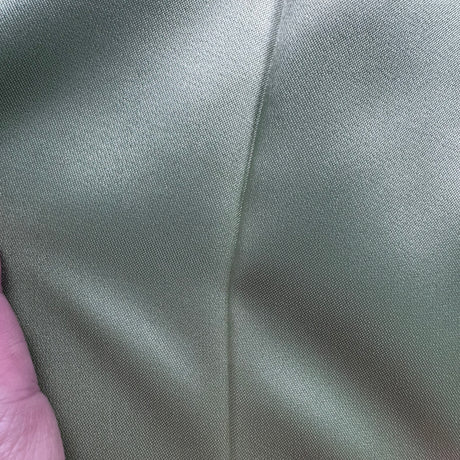 1970’s Mint Green Creped Back Satin Fabric by Satalure (X2) - BTY