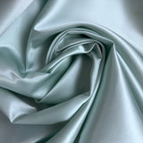 1970’s Light Cyan Blue Creped Back Satin Fabric by Cameo (X4) - BTY