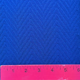 1970's Navy Blue Zig Zag Double Knit Polyester Fabric (D9) - BTY