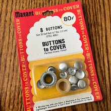 1970’s Maxant Round "Cover-Your-Own" Buttons - Set of 8 - Size 20 (1/2") - on card