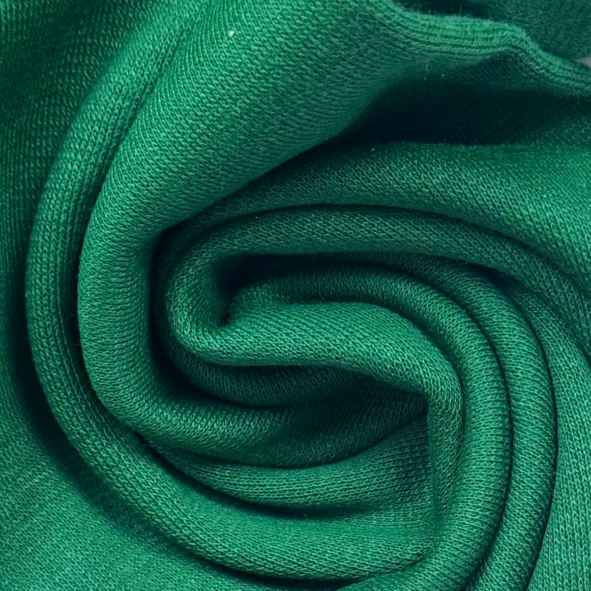 1970's Kelly Green Sweater Knit Polyester and Wool Blend Fabric (E3) - BTY