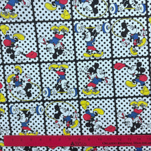 1990's Muscle Mickey Polyester Cotton Blend Fabric - BTY