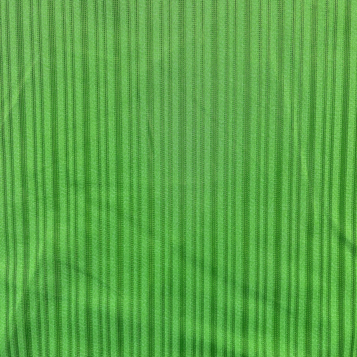 1970’s Green Matte and Shiny Striped Fabric- Polyester