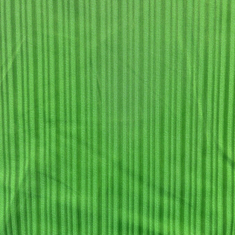 1970’s Green Matte and Shiny Striped Fabric- Polyester