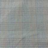 1960’s Blue and Yellow Plaid Suiting Fabric - Polyester Cotton Blend - BTY