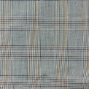 1960’s Blue and Yellow Plaid Suiting Fabric - Polyester Cotton Blend - BTY