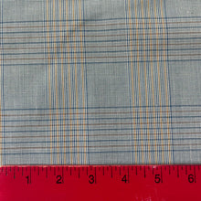 1960’s Blue and Yellow Plaid Suiting Fabric - Polyester Cotton Blend - BTY