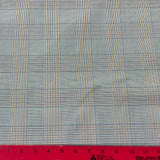 1960’s Blue and Yellow Plaid Suiting Fabric - Polyester Cotton Blend - BTY