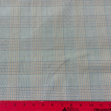 1960’s Blue and Yellow Plaid Suiting Fabric - Polyester Cotton Blend - BTY