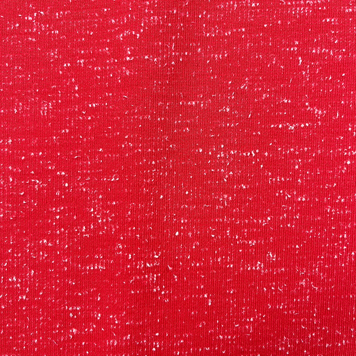 1970’s Red with White Speckles Fabric- Polyester Jersey - BTY