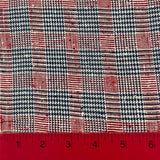 1960’s Red, White, and Blue Plaid Fabric - Cotton blend - BTY