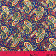 1970’s Bright Multicolor Paisley Crepe Fabric - Cotton/Poly Blend