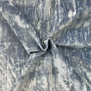 1970’s Dusty Blue Velvet Fabric - BTY