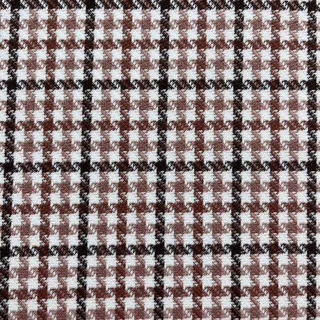 1970’s Brown and Black Houndstooth Fabric - Poly/Nylon Blend-BTY (F6)