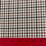 1970’s Brown and Black Houndstooth Fabric - Poly/Nylon Blend-BTY