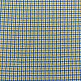 1970’s Burlington Yellow and Blue Plaid Fabric - Poly/Nylon - BTY (H11)