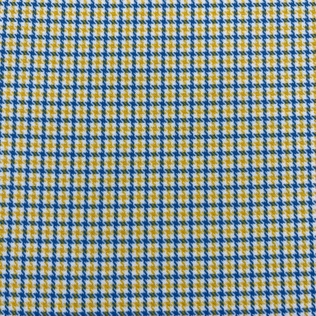 1970’s Burlington Yellow and Blue Plaid Fabric - Poly/Nylon - BTY (H11)