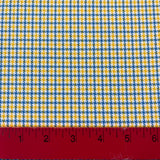 1970’s Burlington Yellow and Blue Plaid Fabric - Poly/Nylon - BTY (H11)