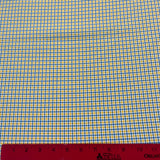 1970’s Burlington Yellow and Blue Plaid Fabric - Poly/Nylon - BTY (H11)