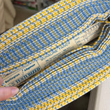 1970’s Burlington Yellow and Blue Plaid Fabric - Poly/Nylon - BTY (H11)