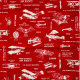 1950’s Airplane Novelty Print Cotton blend fabric (P62)