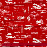 1950’s Airplane Novelty Print Cotton blend fabric (P62)