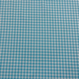 1960’s Blue and White Gingham Fabric - Double Knit Polyester - BTY