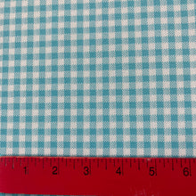 1960’s Blue and White Gingham Fabric - Double Knit Polyester - BTY