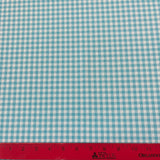 1960’s Blue and White Gingham Fabric - Double Knit Polyester - BTY