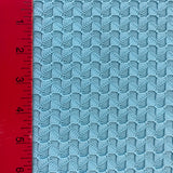 1970's Ocean Blue Waffle Knit Fabric