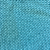 1970's Ocean Blue Waffle Knit Fabric