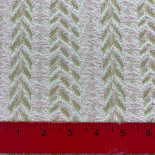 1970's Pink and Tan Herringbone Polyester Fabric - BTY