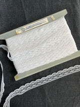 1970’s White Scallop Nylon Edge Lace - BTY (TR28)