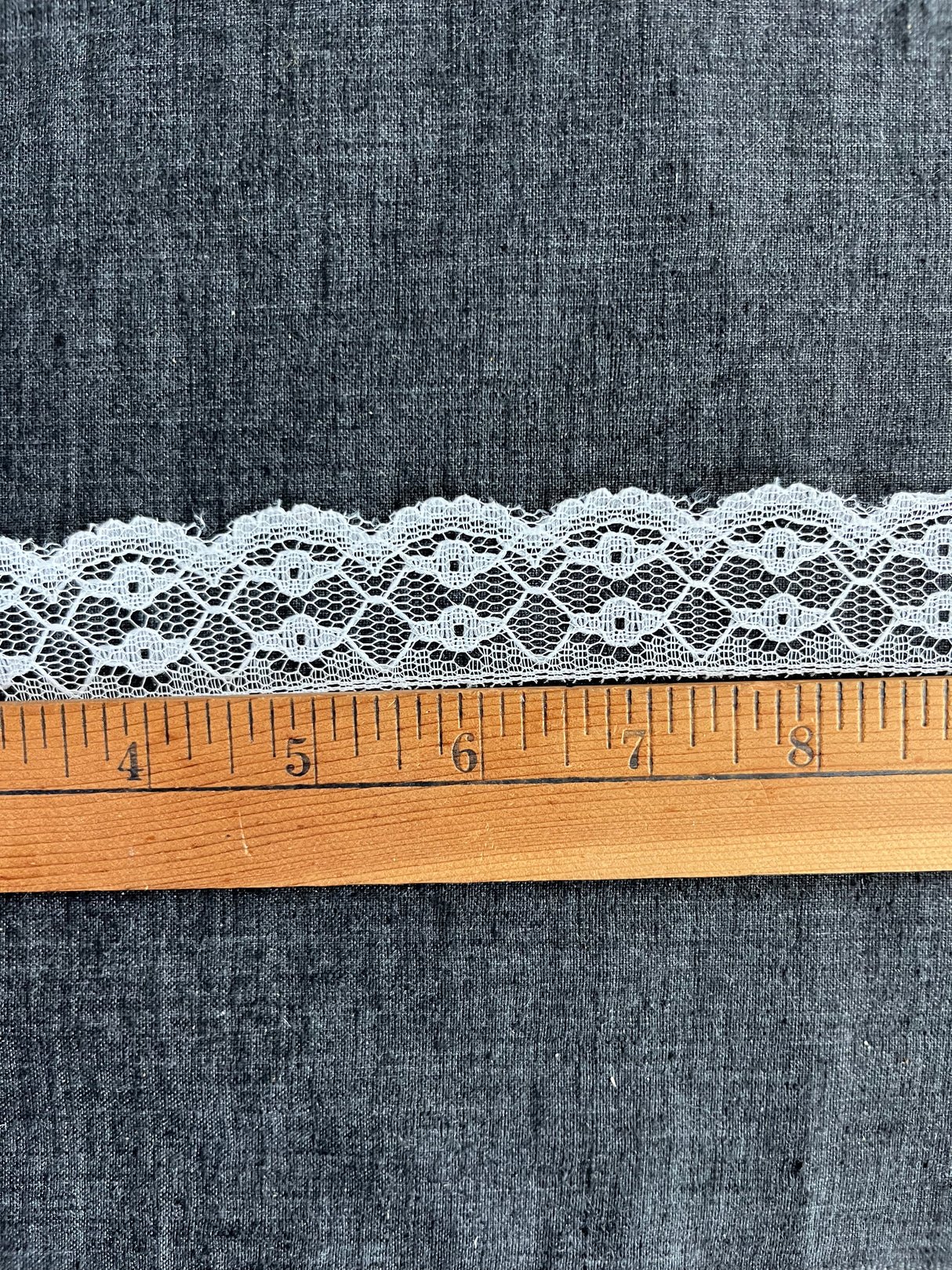 1970’s White Scallop Nylon Edge Lace - BTY (TR28)