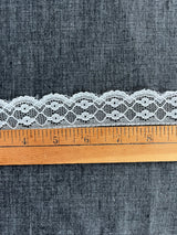 1970’s White Scallop Nylon Edge Lace - BTY (TR28)