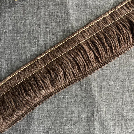 1970’s Brown Fringe Wool Yarn Trim - BTY