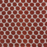 1970’s Mesh brown circles synthetic blend fabric (P100)