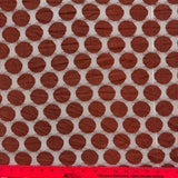 1970’s Mesh brown circles synthetic blend fabric (P100)