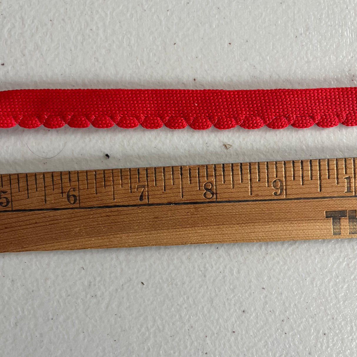 1970’s Red Knit Bias Trim - BTY