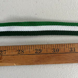 1970’s Striped Green Knit Bias Trim - BTY