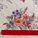 1980’s Floral bunches with Dragonflies Cotton Blend Fabric - (P119)